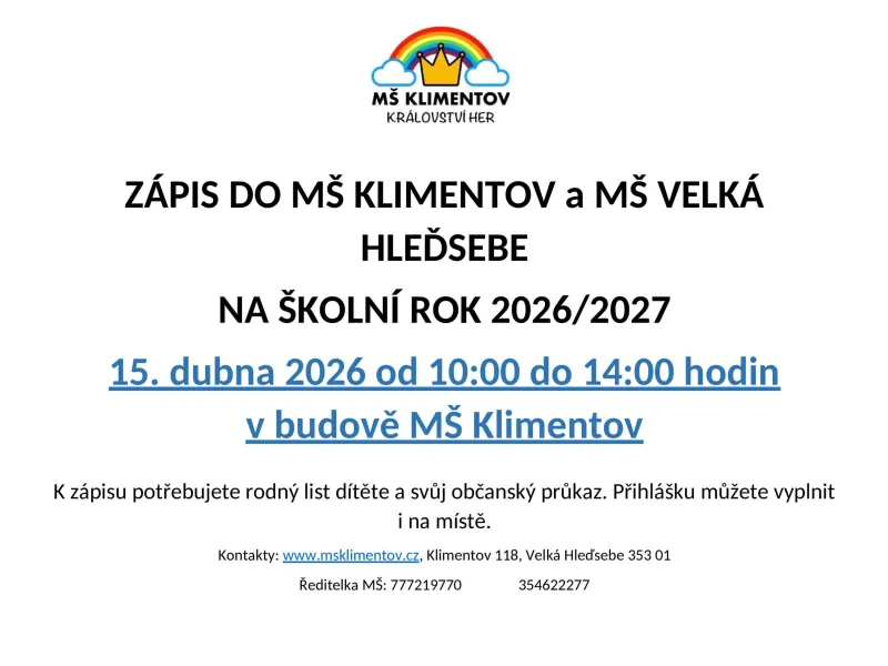 Zápis 2026/2027